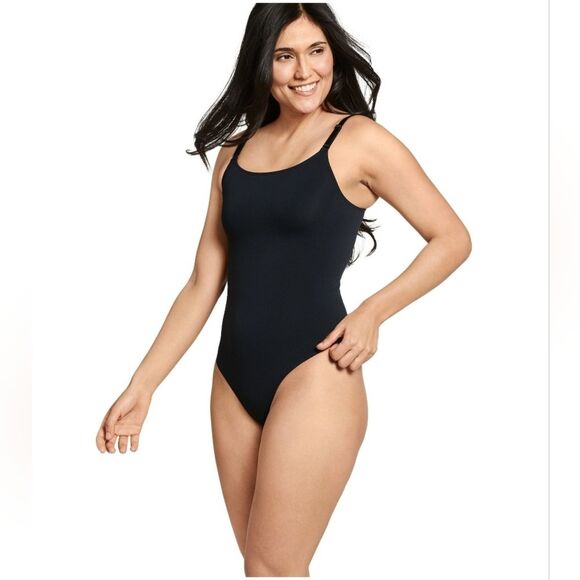 Jockey® Essentials Women's Smoothing Thong Back Bodysuit, Seamfree Shapewear, S - Picture 1 of 4